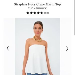 Strapless Ivory Crepe Marin Top size XS never worn color- green